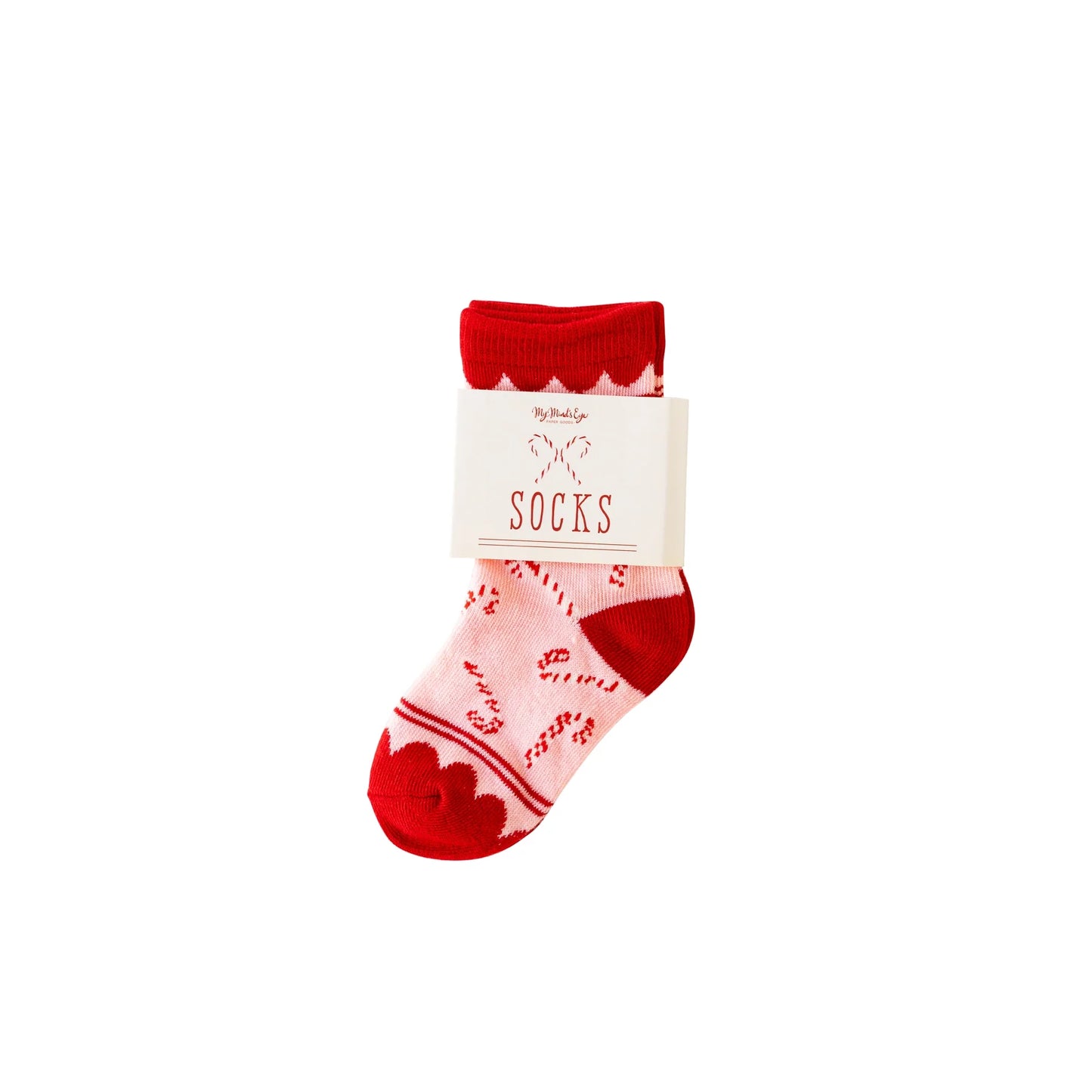 WHIMSY SANTA CANDY CANE SOCKS