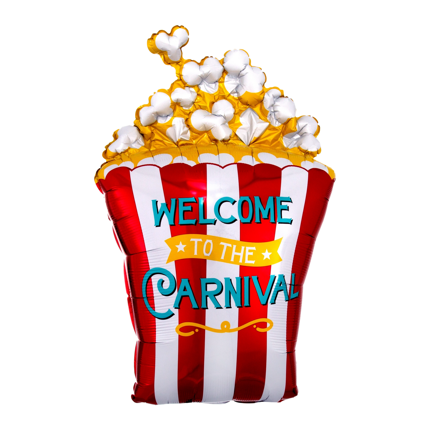 carnival popcorn foil balloon ' welcome to the carnival' print
