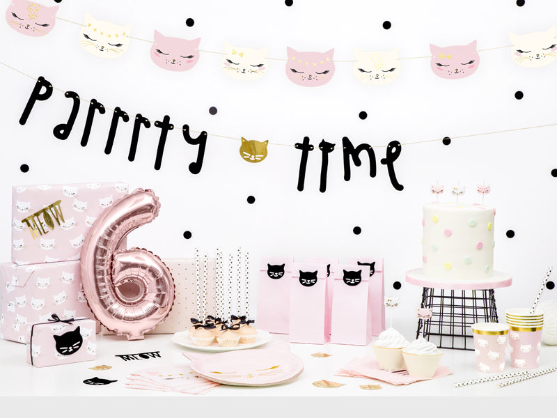 cat themed party decor