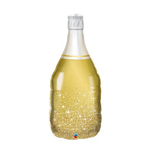 gold champagne bottle foil balloon