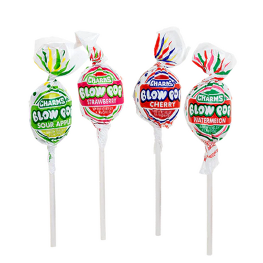 charms original blow pops lollipops in variety of flavours