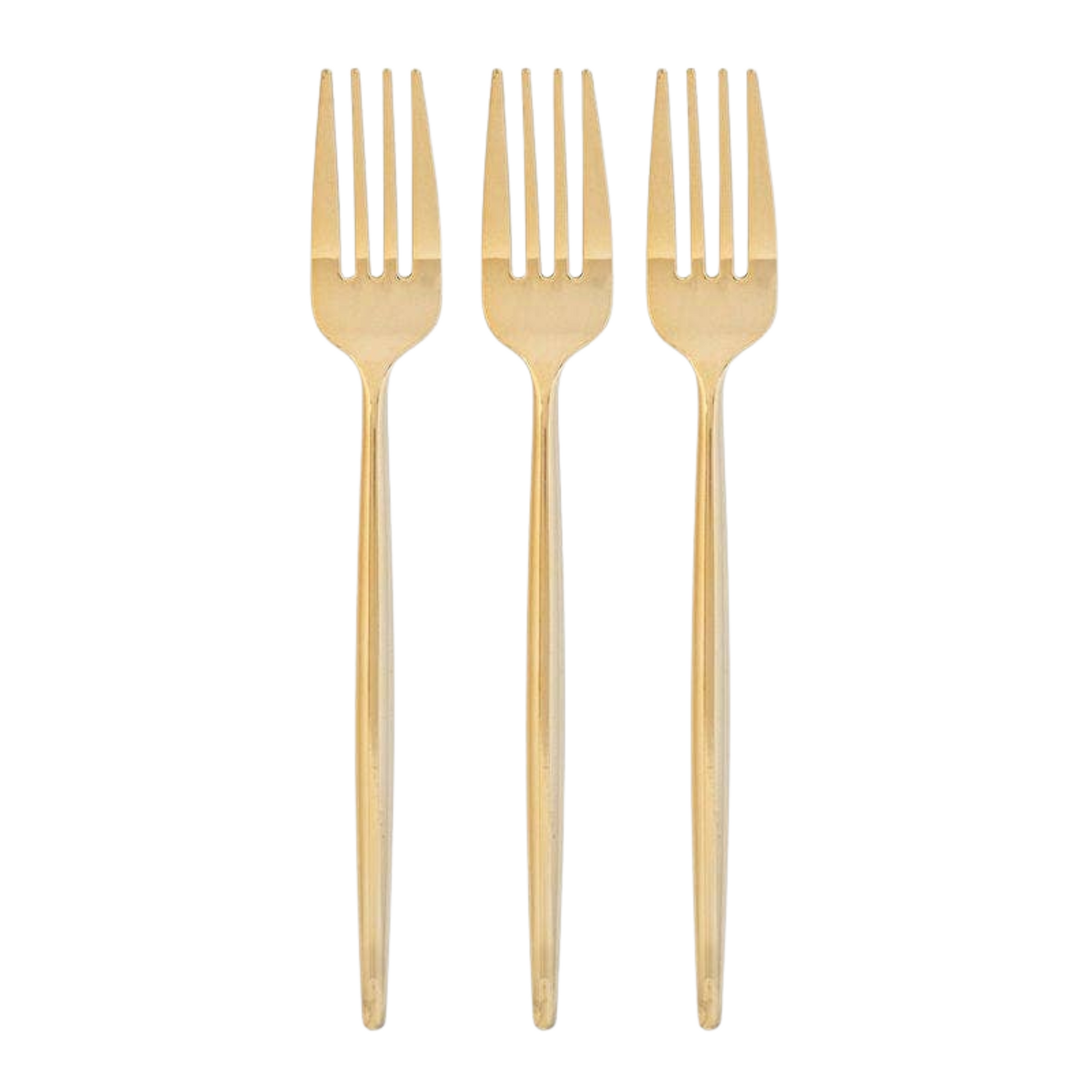 gold plastic forks