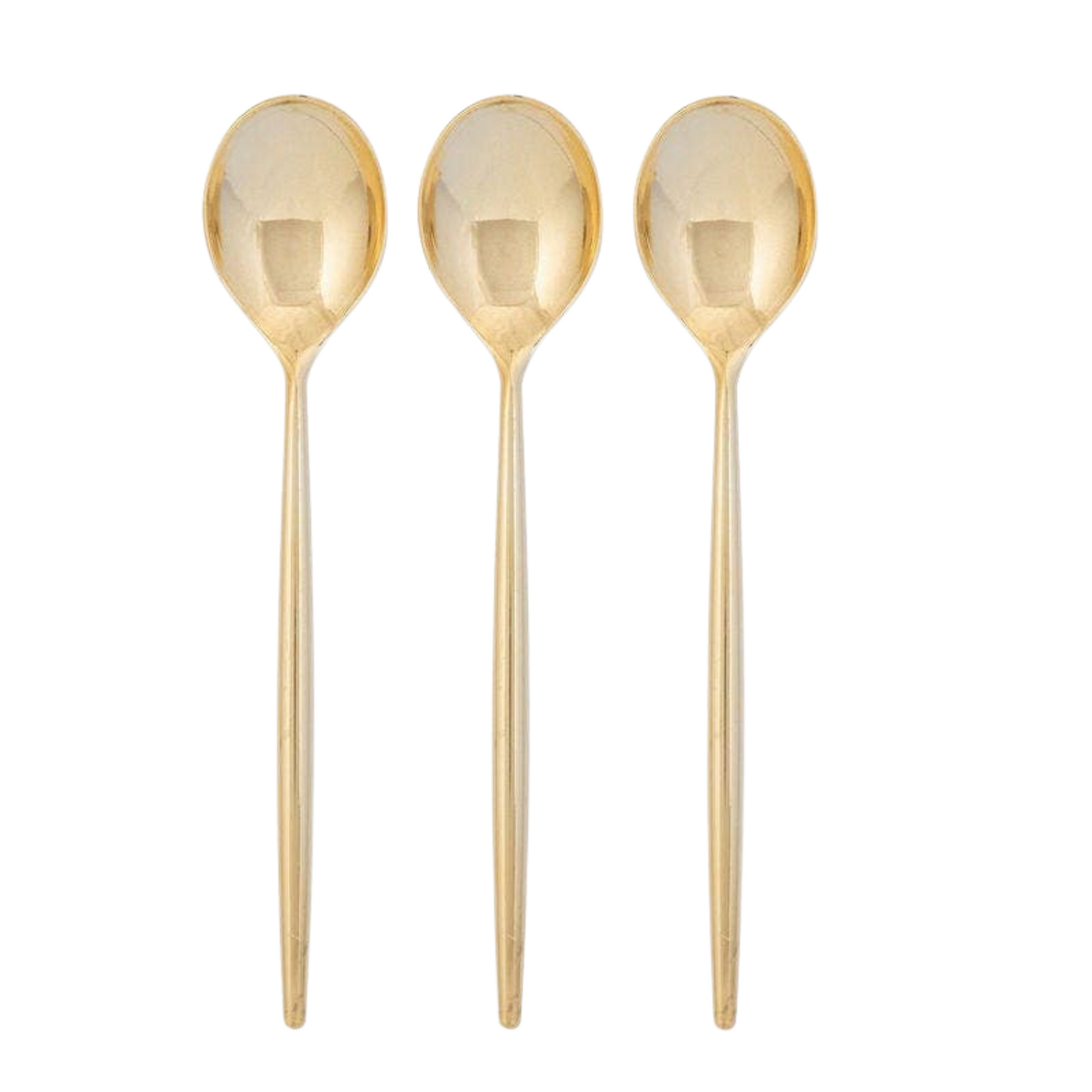 reusable gold plastic spoons - luxe party