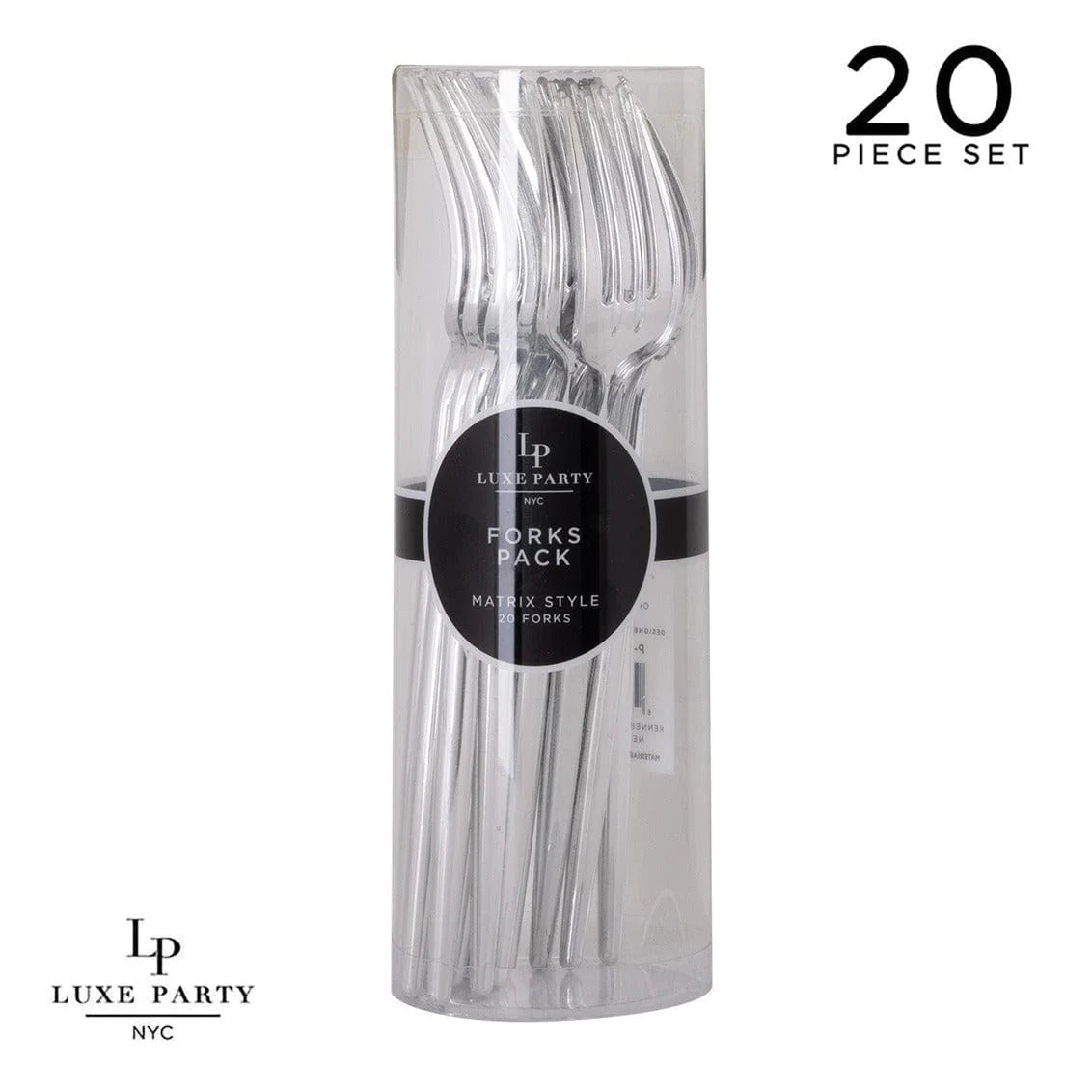 chic silver forks - full size, luxe party