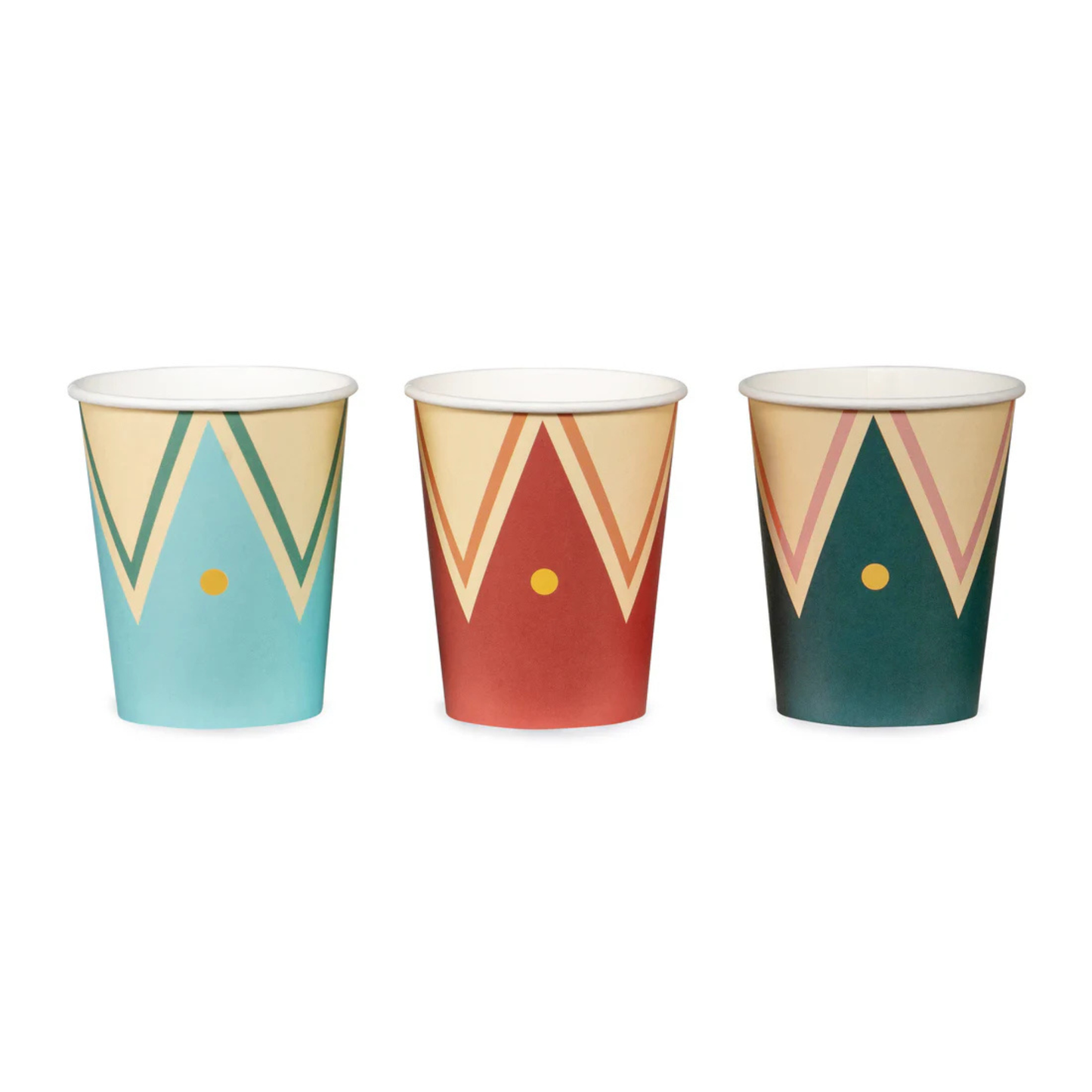 circus cups pack of 6 in 3 designs 