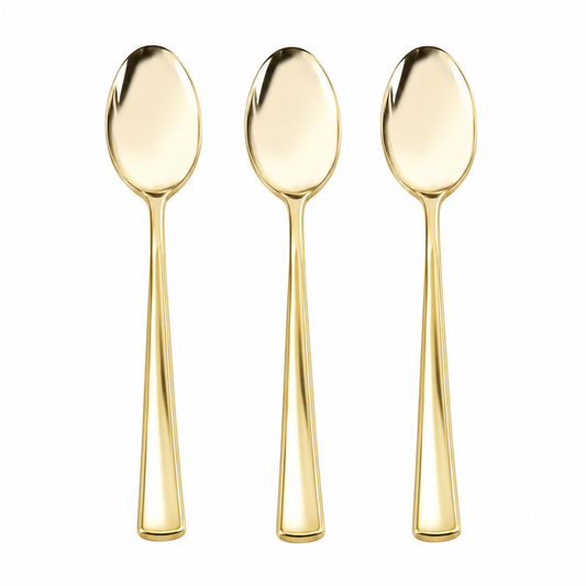 CLASSIC GOLD REUSABLE SPOONS | 20 PIECES