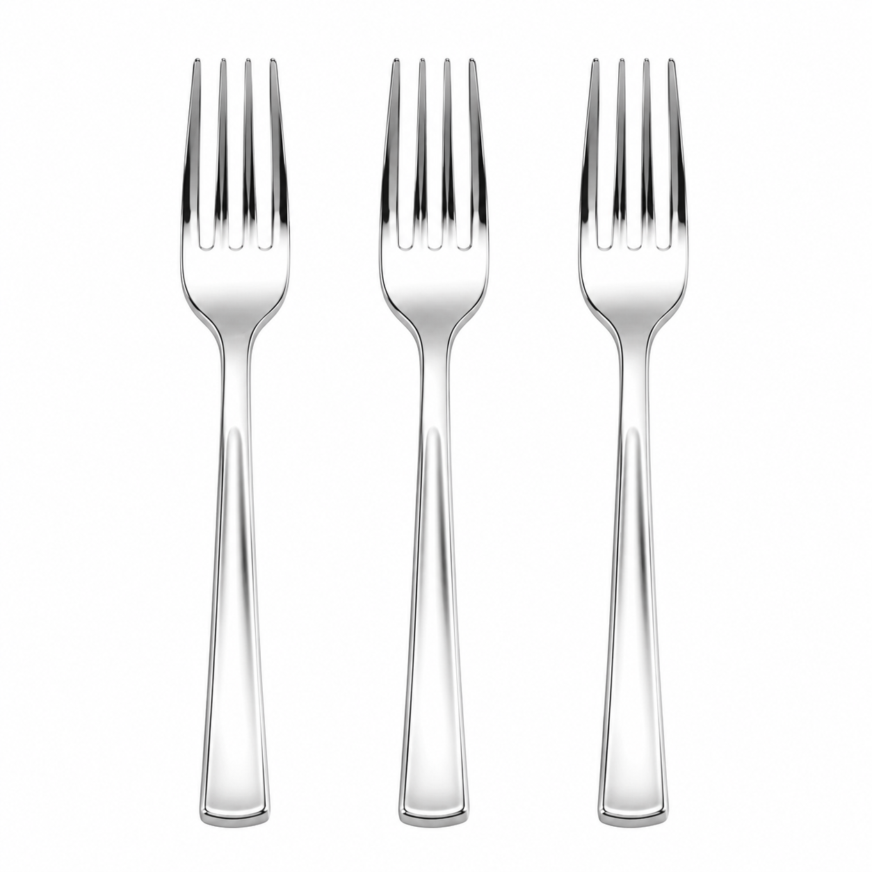 CLASSIC SILVER REUSABLE FORKS | 20 PIECES