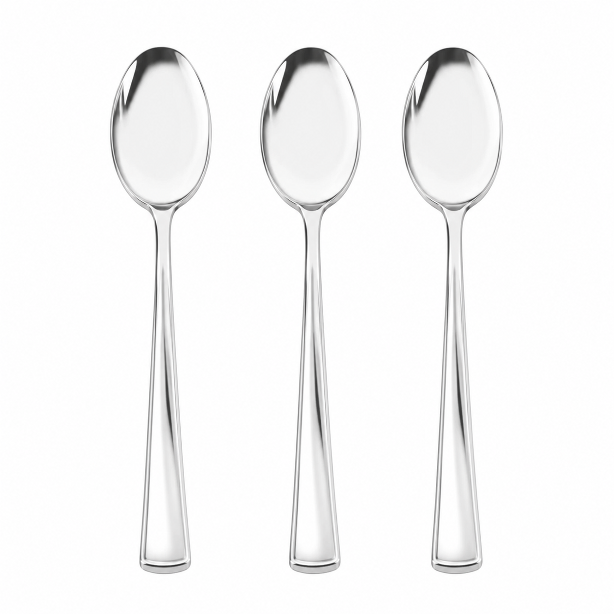 CLASSIC SILVER REUSABLE SPOONS | 20 PIECES