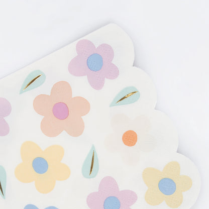colourful daisy napkins