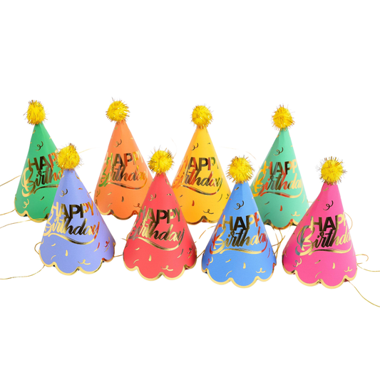 MINI HAPPY BIRTHDAY PARTY HATS