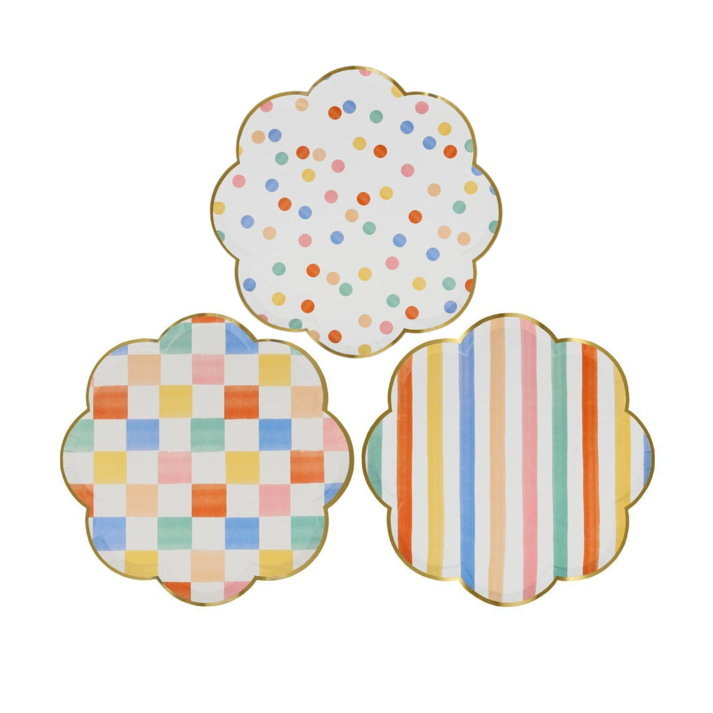 COLOURFUL PATTERN DINNER PLATES BY MERI MERI