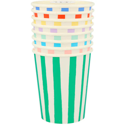 mixed stripe cups by meri meri 