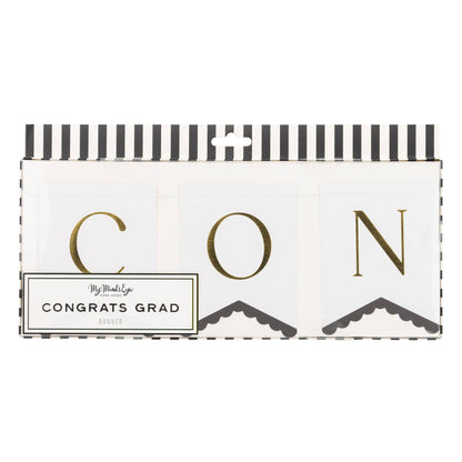 Congrats Grad banner packaging by My Mind’s Eye, available in Toronto at Confetti My Party