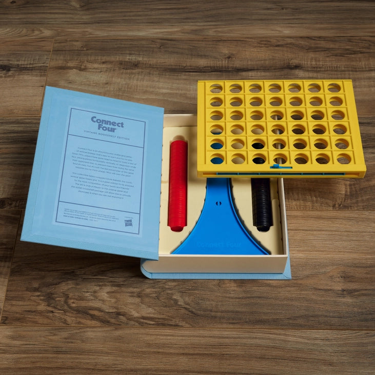 Connect Four edition components: checkers, grid, instructions — styled and ready for play, ships Canada-wide.