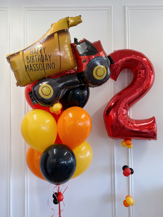 DUMP TRUCK BIRTHDAY BALLOONS 🚚