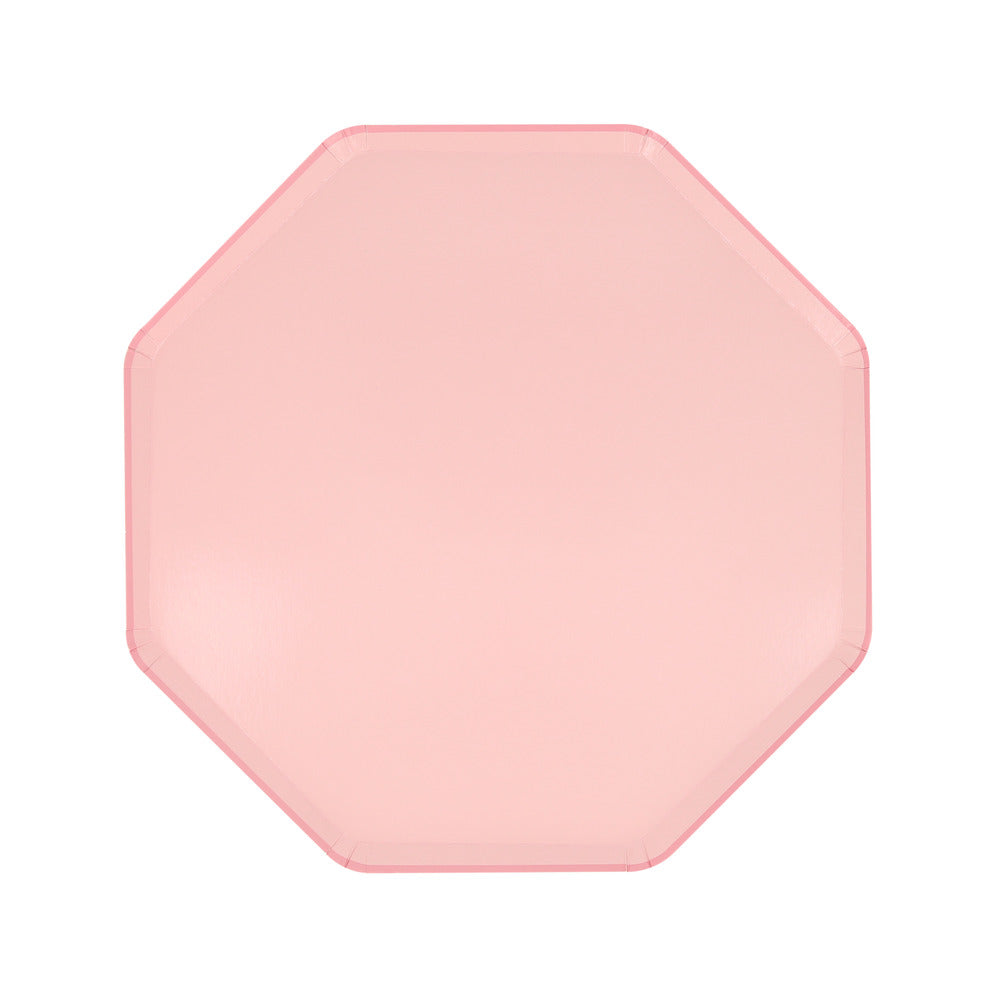 cotton candy pink side plates by meri meri pack of 8 octagon shaped 