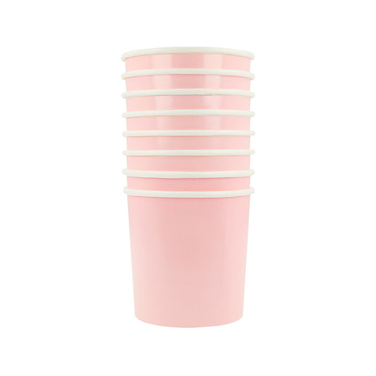cotton candy pink tumbler cups by meri meri