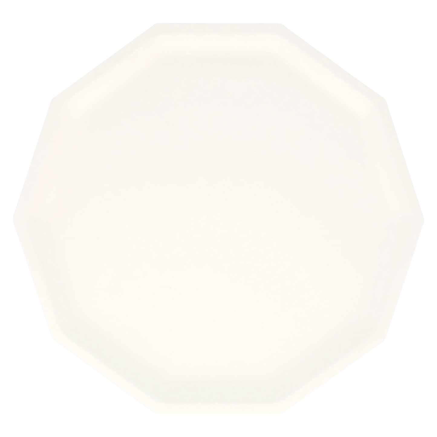 cream decagon compostable dinner plates - meri meri pack of 8