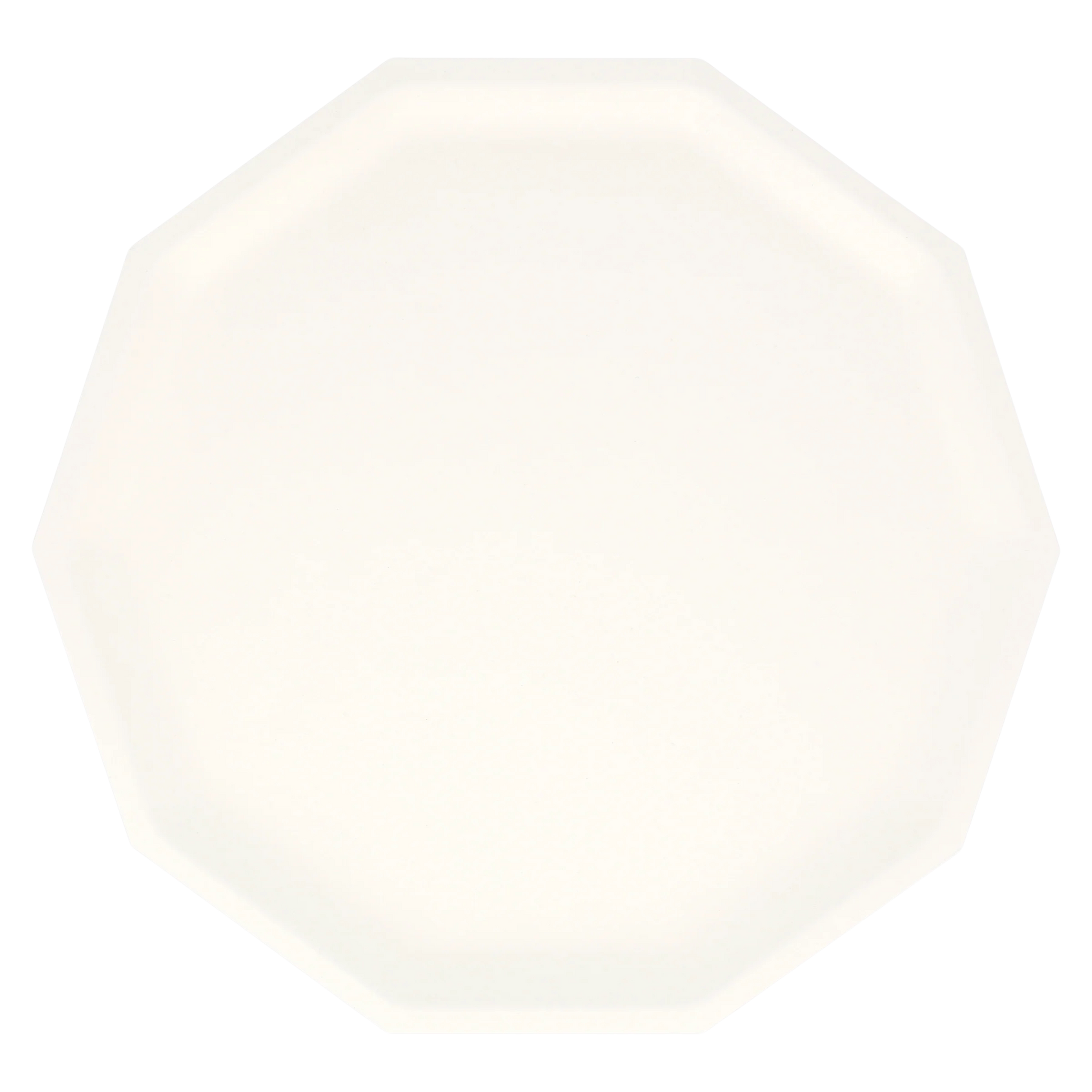 cream decagon compostable dinner plates - meri meri pack of 8