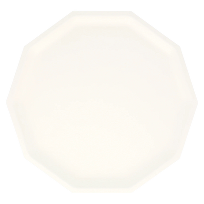 cream decagon compostable dinner plates - meri meri pack of 8