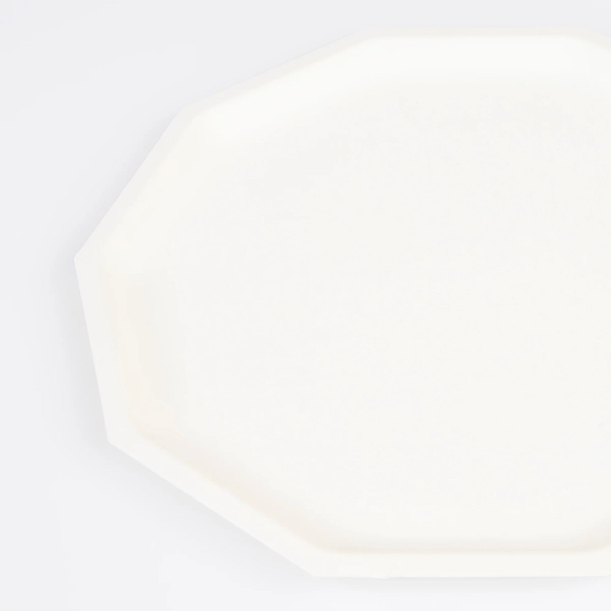 closeup cream decagon side plate
