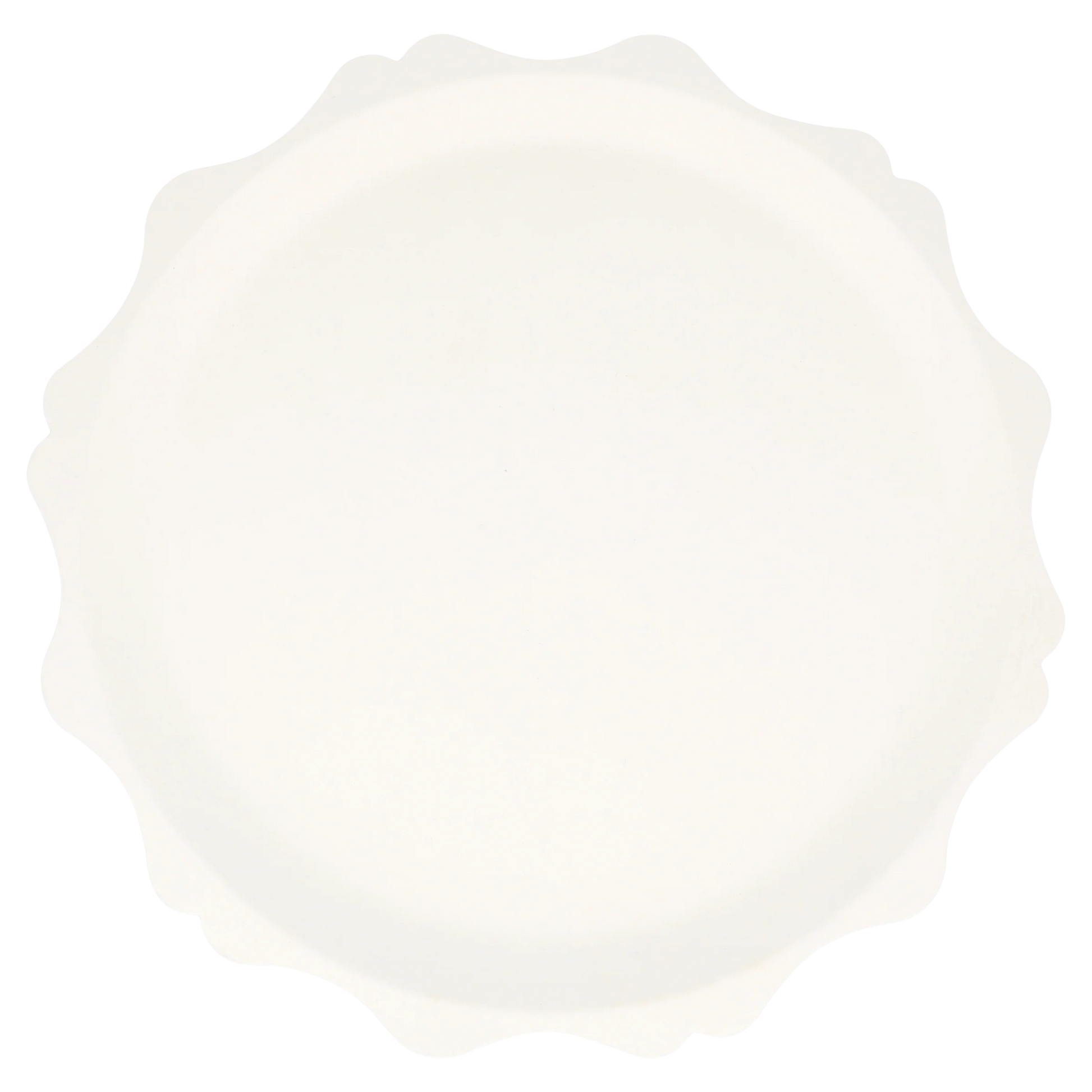 cream decorative edge compostable dinner plates - pack of 8
