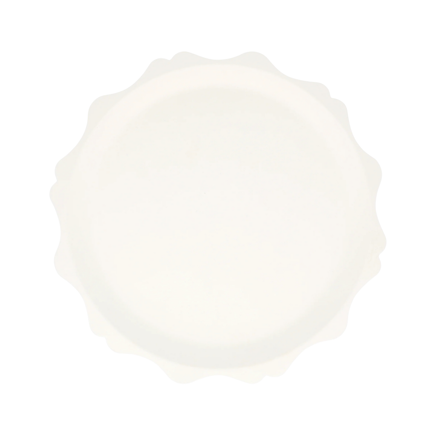 cream decorative edge compostable side plates - pack of 8 by meri meri 