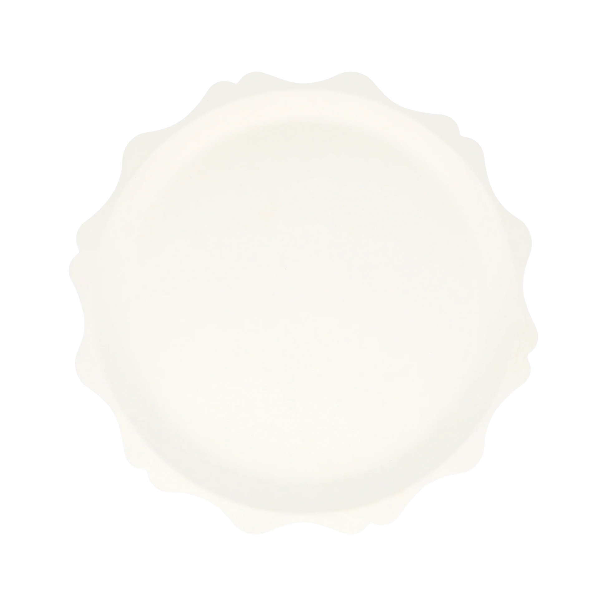 cream decorative edge compostable side plates - pack of 8 by meri meri 