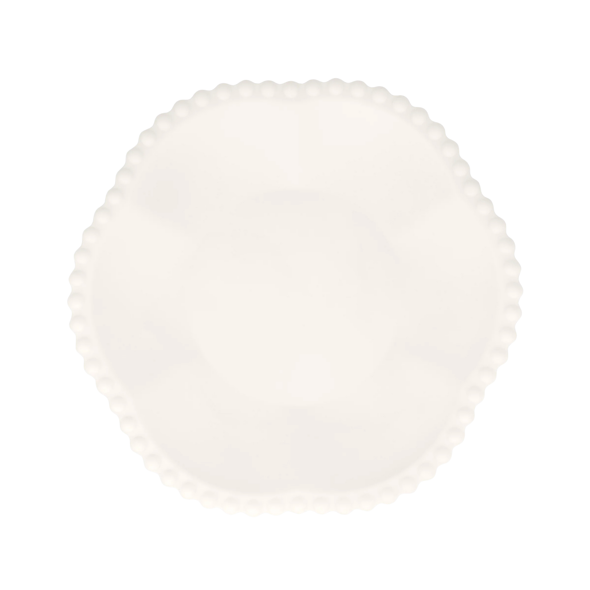 white dotted edge bamboo plates - pack of 8 