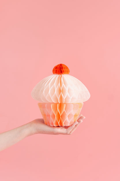 cupcake shaped honeycomb decoration 