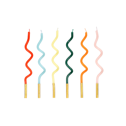 RAINBOW CURL BIRTHDAY CANDLES