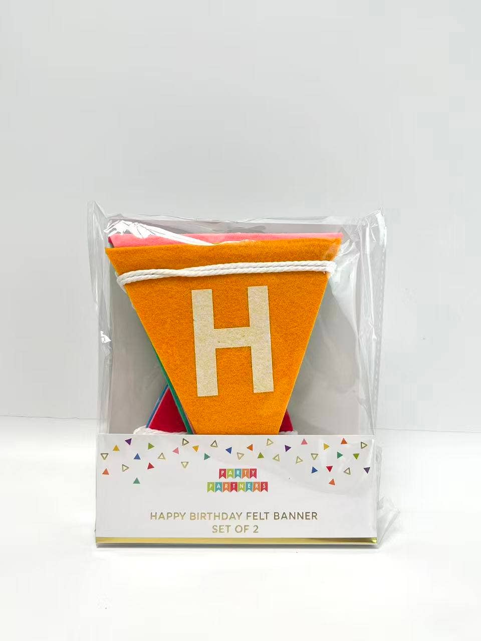 RAINBOW FELT HAPPY BIRTHDAY PENNANT BANNER