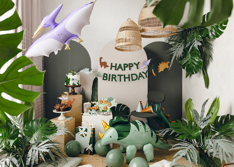 dino birthday party garland 