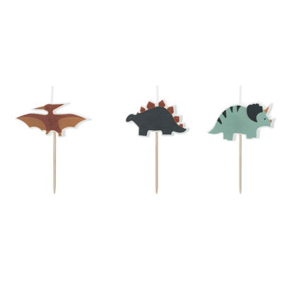 Dinosaur birthday candles in assorted prehistoric designs available in Toronto and shipping across Canada