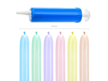 pastel balloons included in kit