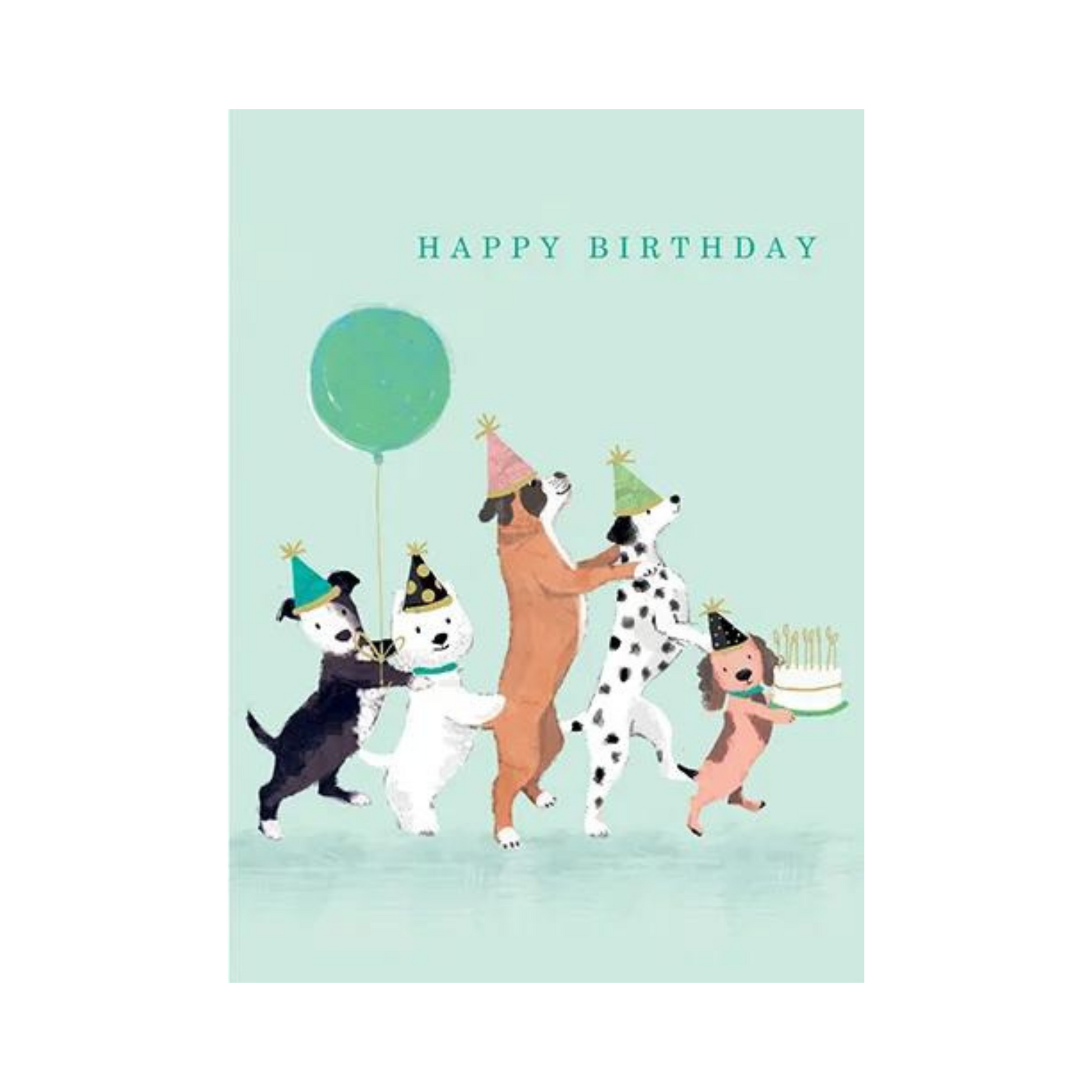 dog conga birthday card