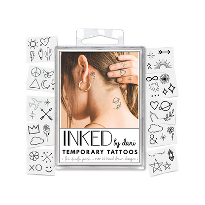 doodle style temporary tattoos