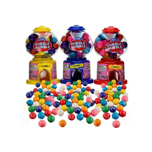 double bubble gum machine with gumballs