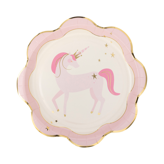 PINK UNICORN RUFFLE EDGE PLATES