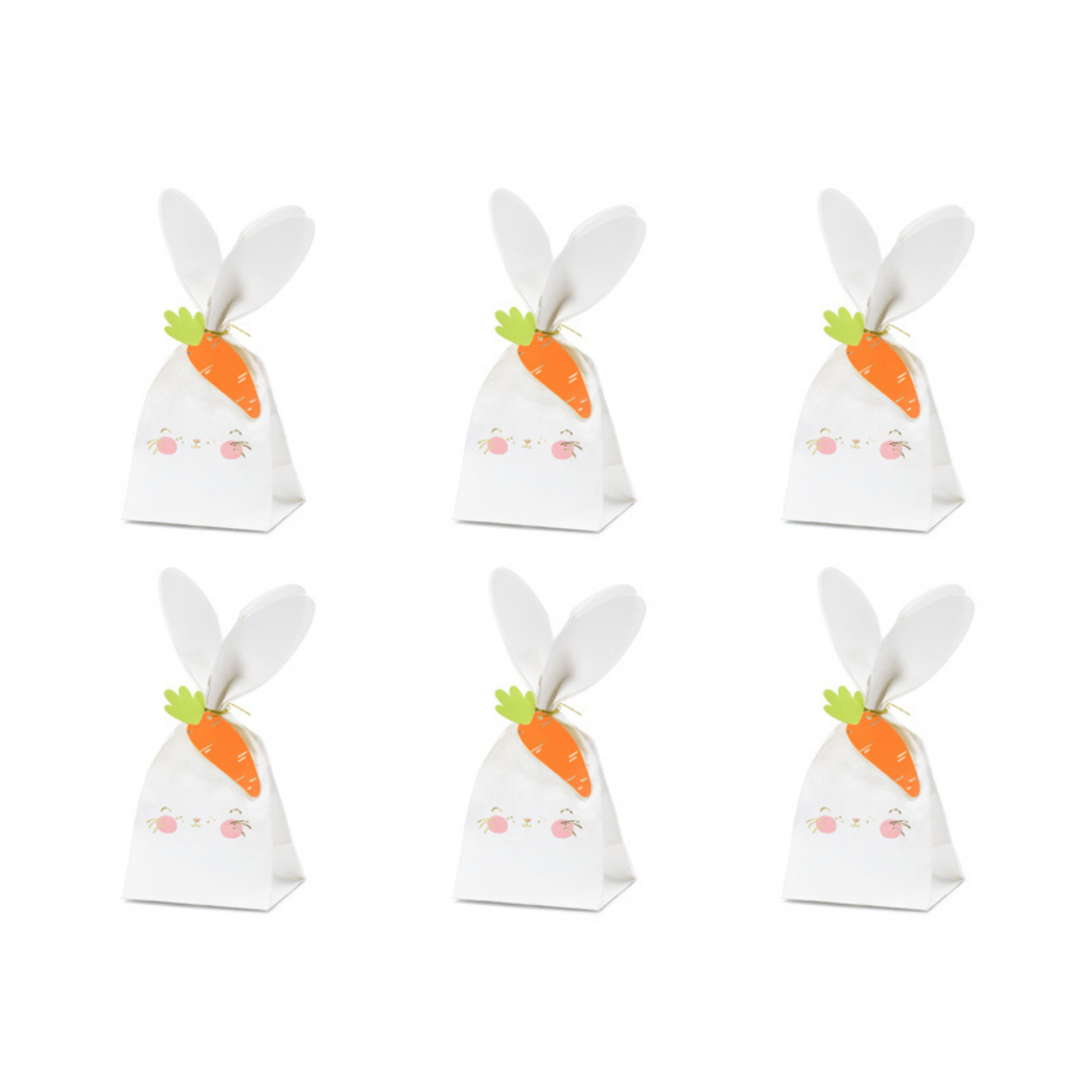 easter bunny shaped treat bags