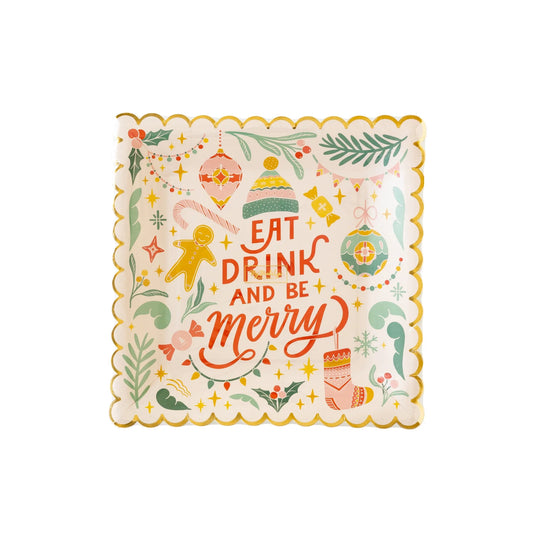 EAT, DRINK AND BE MERRY PAPER PLATE