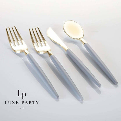 GREY & GOLD REUSABLE CUTLERY SET | 32 PIECES