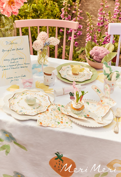 elegant floral bunny shaped plates
