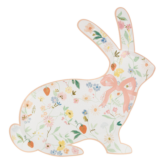 floral bunny shaped plates 