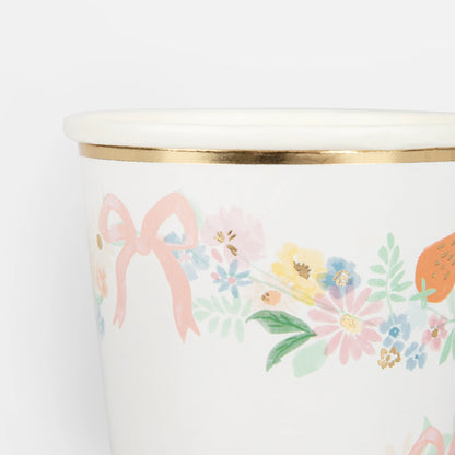elegant floral cups by meri meri