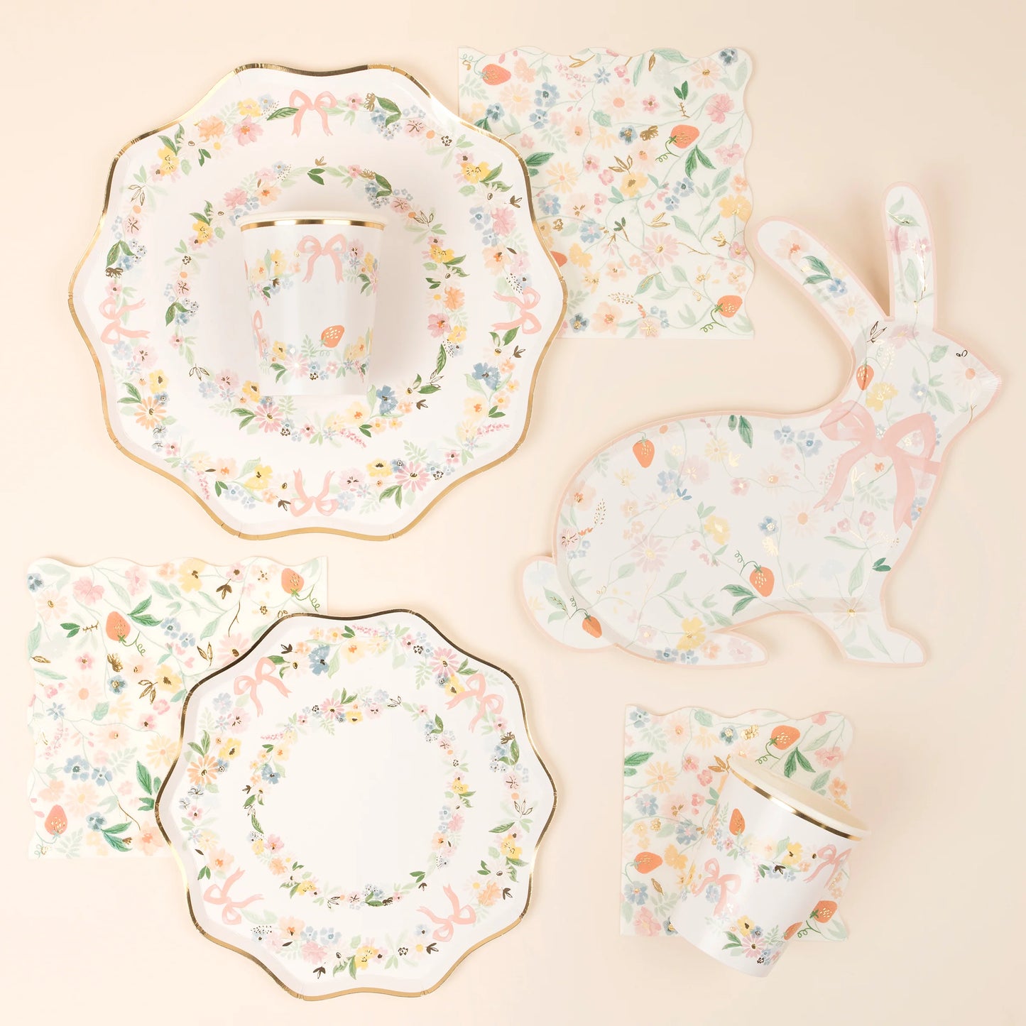 elegant floral dinner plates by meri meri