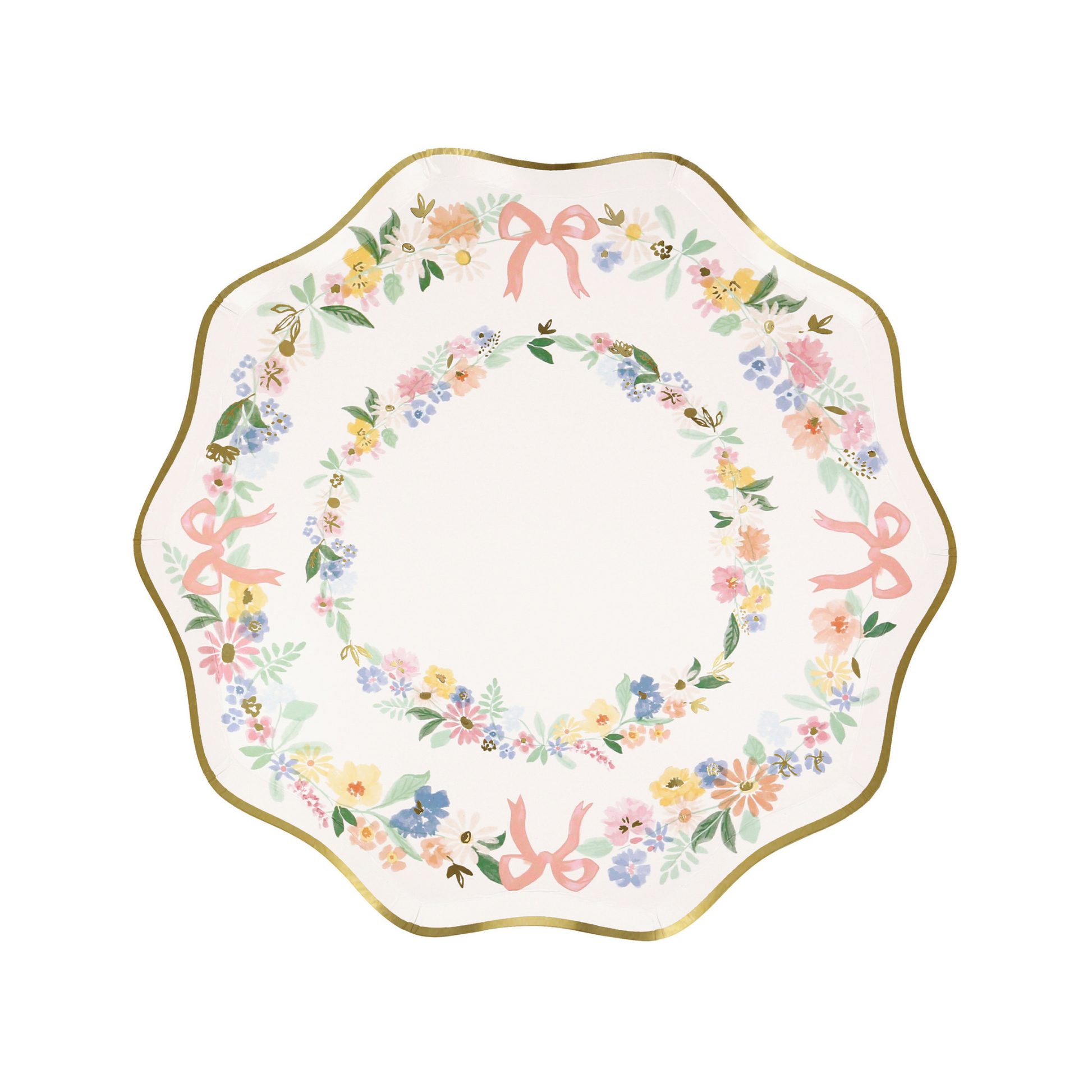 elegant floral side plates by meri meri