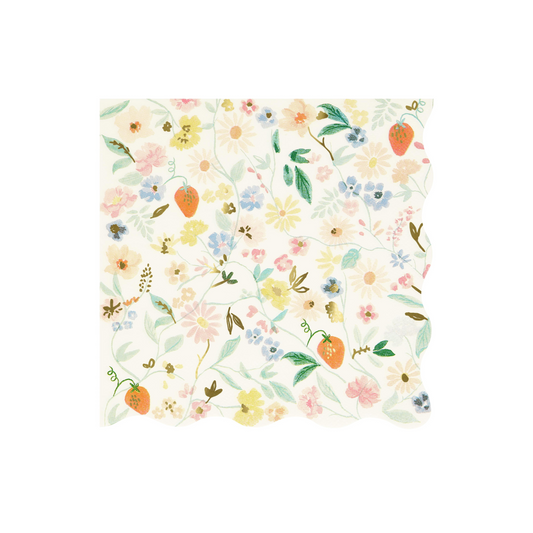 elegant floral small napkins by meri meri