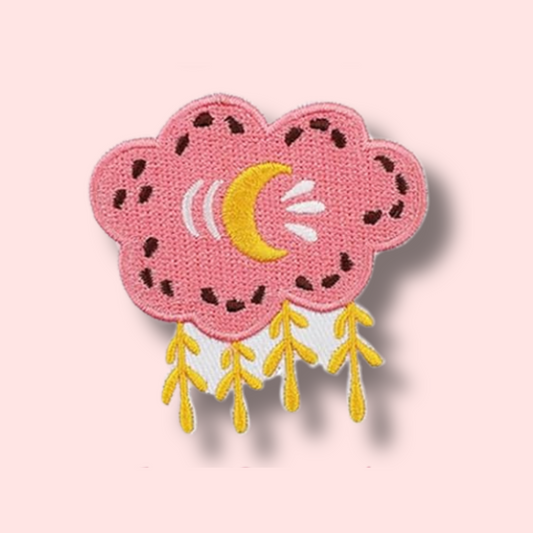 EMBROIDERED BOHO CLOUD IRON ON PATCH