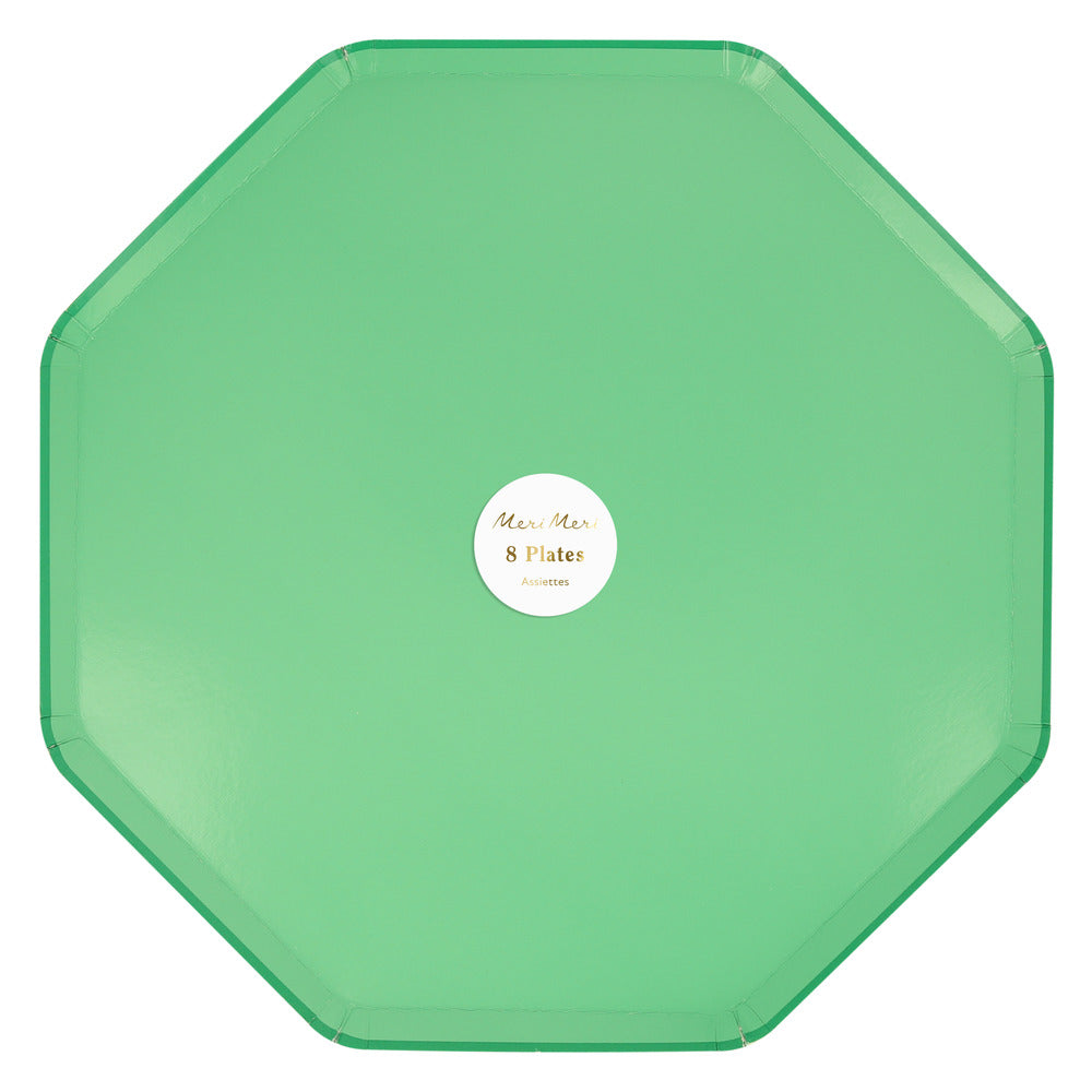 emerald green dinner plates by meri meri pack of 8